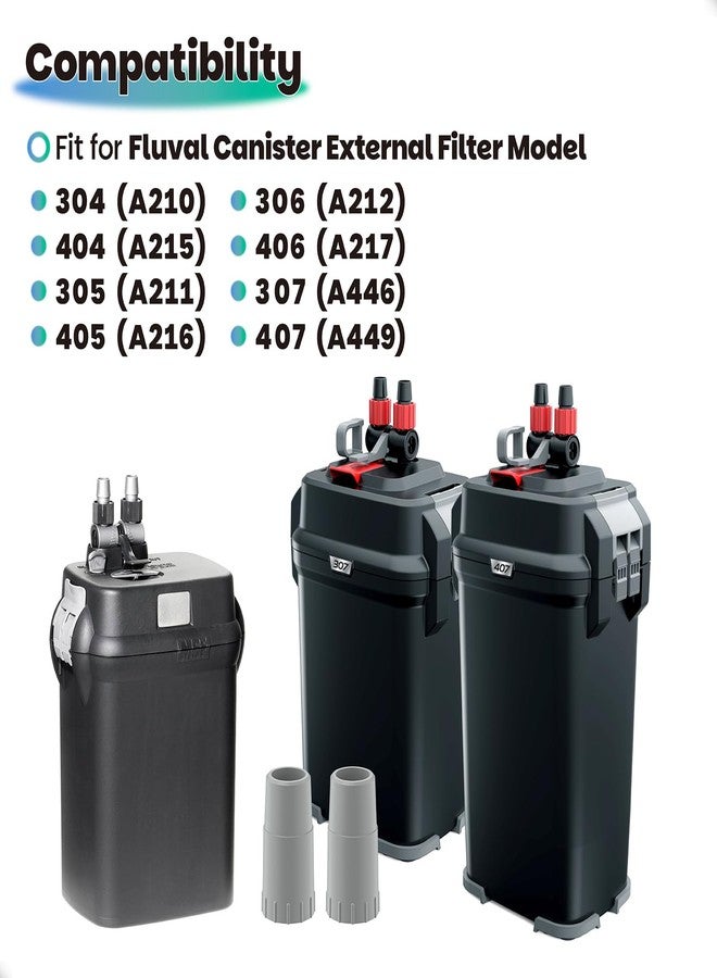 Dimakung محول مطاطي لفلتر Fluval 304 305 306 307 404 405 406 407، وصلات أنابيب حوض السمك لوصلة خرطوم مطاطية من Fluval وتركيب صمام الفلتر (قطعتان) - Image 2